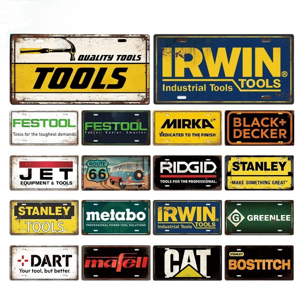 HD Tin Sign, Vintage Tools Bra - Workshop Tools Brand incelemesi ve fiyatı