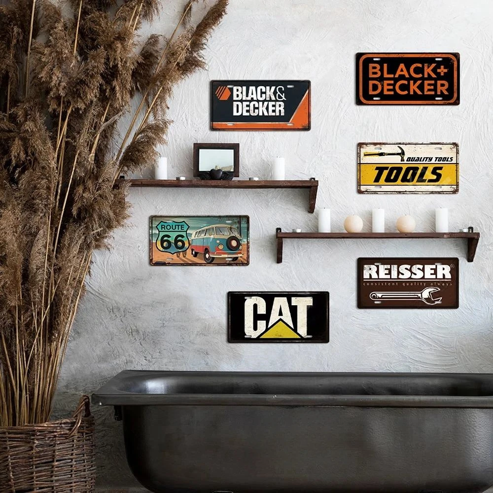 HD Tin Sign, Vintage Tools Bra - Workshop Tools Brand incelemesi ve fiyatı