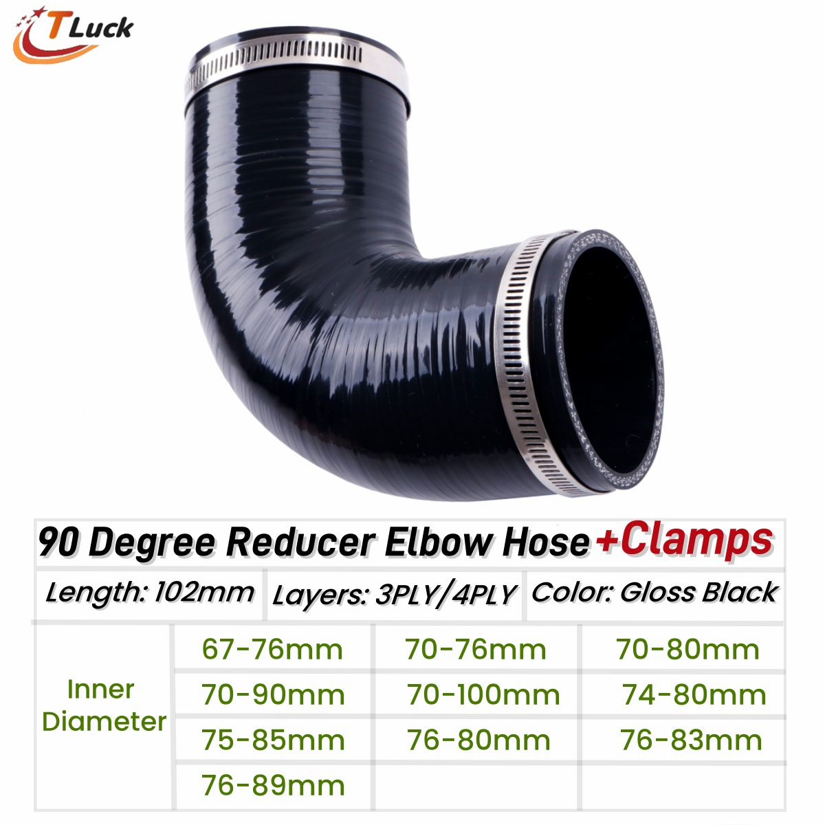1PC 90 degree Elbow Reduce Sil - Pipe Clamp Bar incelemesi ve fiyatı