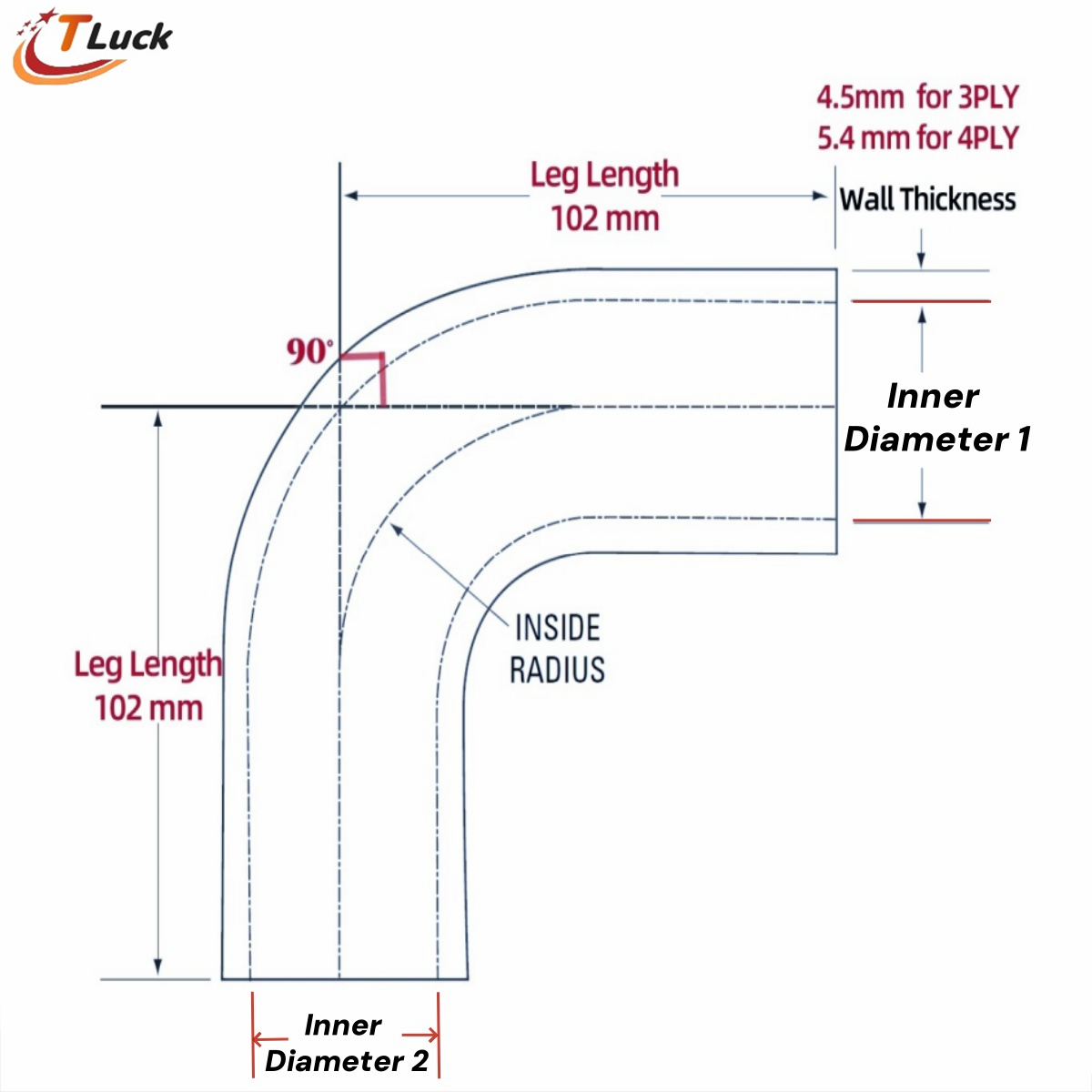 1PC 90 degree Elbow Reduce Sil - Pipe Clamp Bar incelemesi ve fiyatı