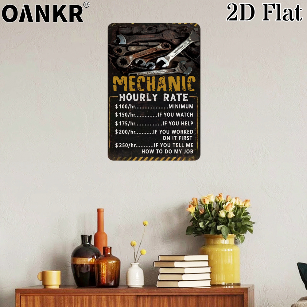 Vintage Garage Metal Tin Sign, - Workshop Tools Hours incelemesi ve fiyatı