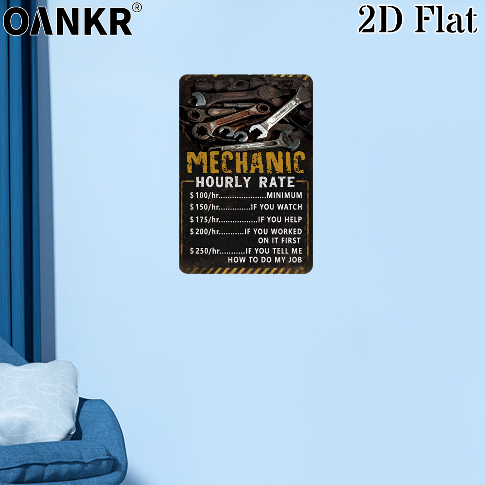 Vintage Garage Metal Tin Sign, - Workshop Tools Hours incelemesi ve fiyatı