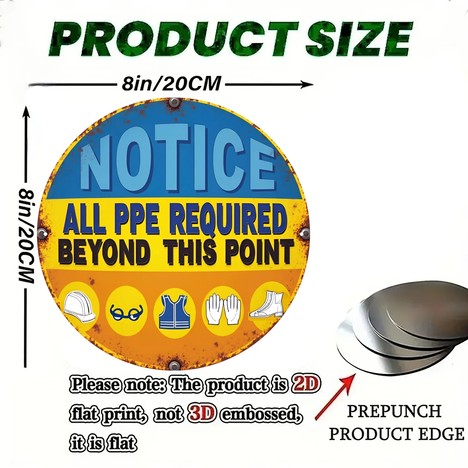2D Flat Aluminum Safety Warnin - Workshop Tools And Safety incelemesi ve fiyatı