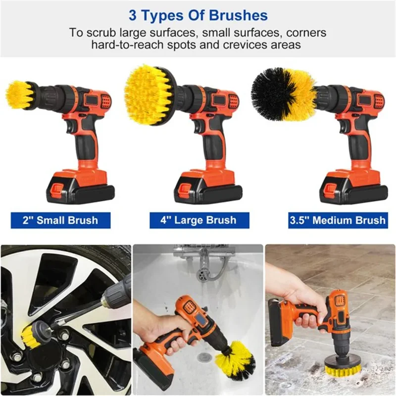 3 pcs/set drill brush set powe - Power Tools For Workshop incelemesi ve fiyatı