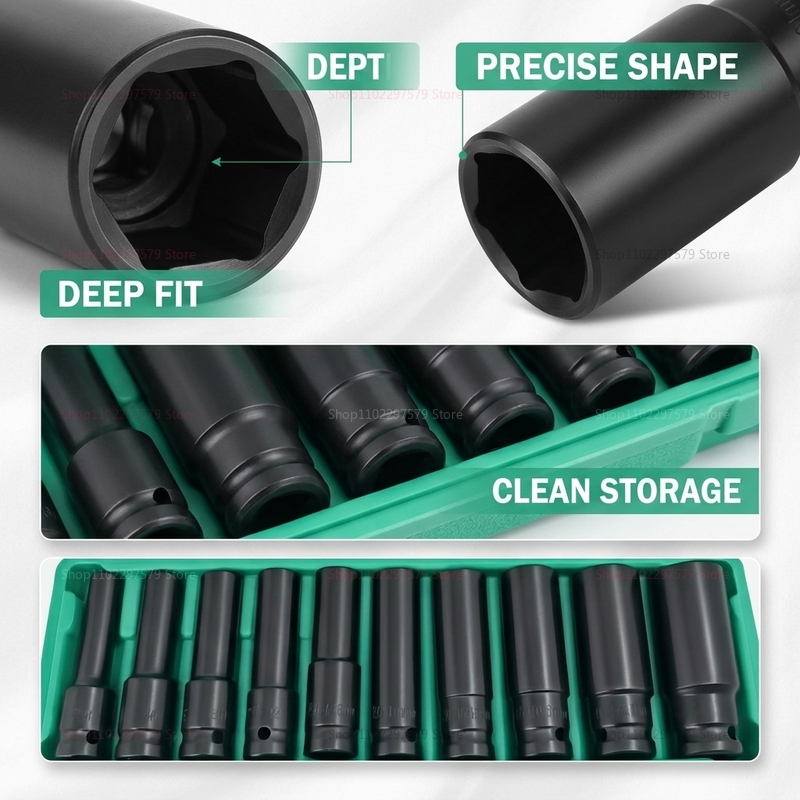 10pcs Socket Wrench Set 8-24mm - Workshop Electric Tools incelemesi ve fiyatı